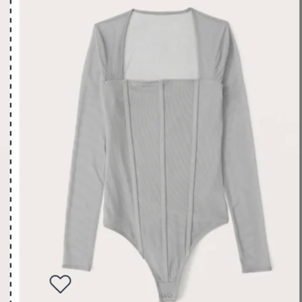 Abercrombie & Fitch corset body suit in Grey